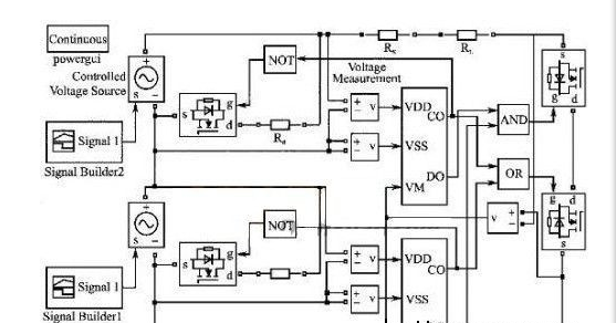 2節鋰電池串聯均充保護仿真模型